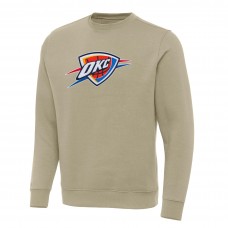 Кофта Oklahoma City Thunder Antigua Khaki Victory Crewneck