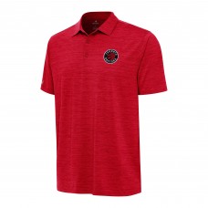 Toronto Raptors Antigua Heather Red Layout Polo