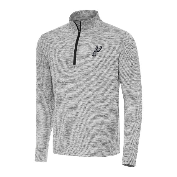 San Antonio Spurs Antigua Black Cause Quarter-Zip Top