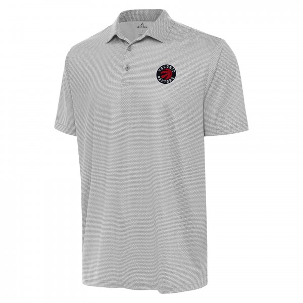 Toronto Raptors Antigua Gray/White Rings Polo