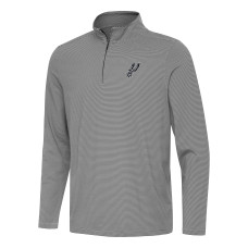 San Antonio Spurs Antigua Black Twine Quarter-Zip Top