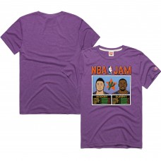 Футболка Devin Booker & Kevin Durant Phoenix Suns Homage Unisex 2024/25 City Edition NBA Jam Tri-Blend - Purple