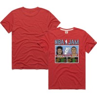 Футболка Desmond Bane & Ja Morant Memphis Grizzlies Homage Unisex 2024/25 City Edition NBA Jam Tri-Blend - Red