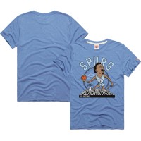 Футболка Victor Wembanyama San Antonio Spurs Homage Unisex 2024/25 City Edition Caricature Tri-Blend - Light Blue