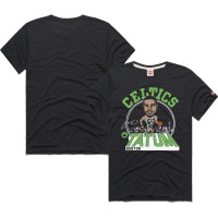 Футболка Jayson Tatum Boston Celtics Homage Unisex 2024/25 City Edition Caricature Tri-Blend - Charcoal
