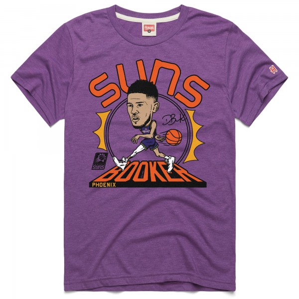 Футболка Devin Booker Phoenix Suns Homage Unisex 2024/25 City Edition Caricature Tri-Blend - Purple