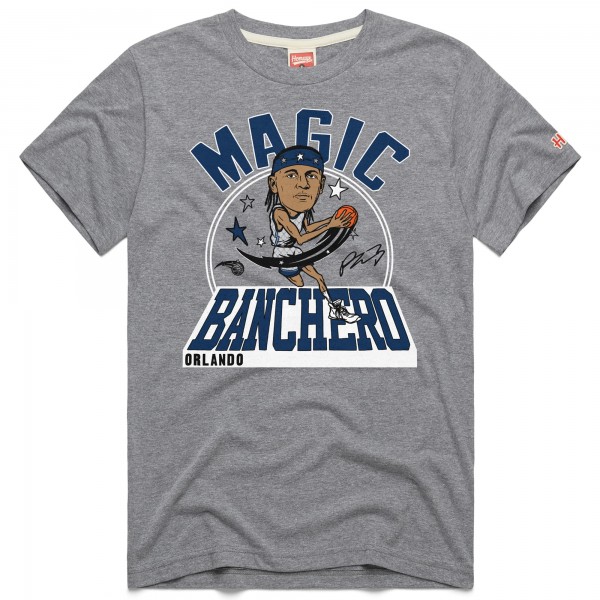 Футболка Paolo Banchero Orlando Magic Homage Unisex 2024/25 City Edition Caricature Tri-Blend - Gray