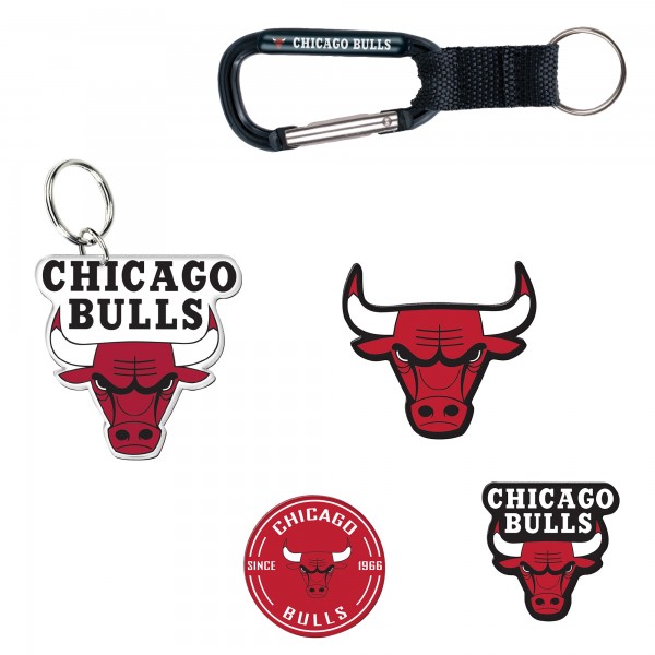 Chicago Bulls WinCraft 5-Pack Key Ring and Fridge Magnet Set