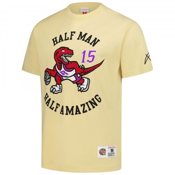 Toronto Raptors Vince Carter Mitchell & Ness Cream Premium T-Shirt