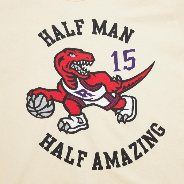 Toronto Raptors Vince Carter Mitchell & Ness Cream Premium T-Shirt