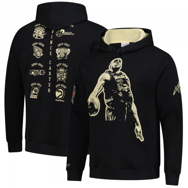 Toronto Raptors Vince Carter Black NBA Hall of Fame 2024 Fleece Pullover Hoodie