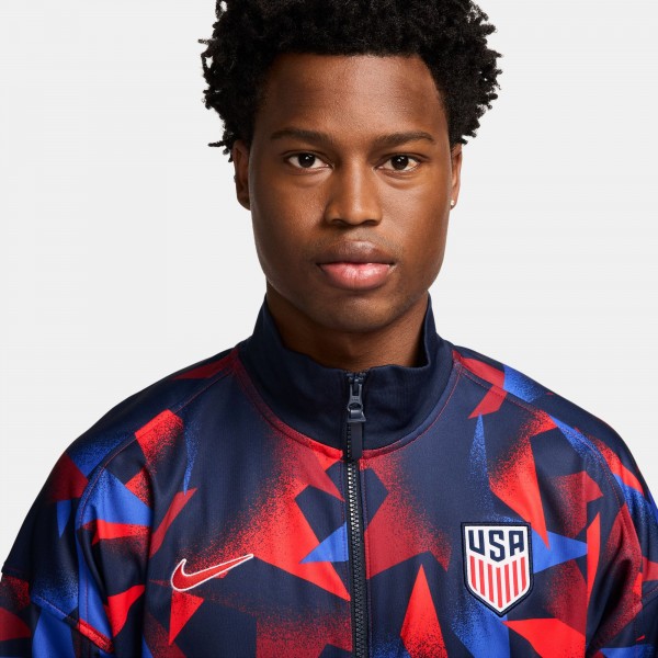 USMNT Nike 2025 Academy Pro Performance Anthem Full-Zip Jacket - Navy