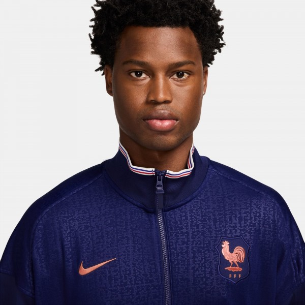 France WoNational Team Nike 2025 Academy Pro Performance Anthem Full-Zip Jacket - Blue