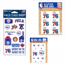 Philadelphia 76ers WinCraft 4 x 7 Waterless Tattoos Set