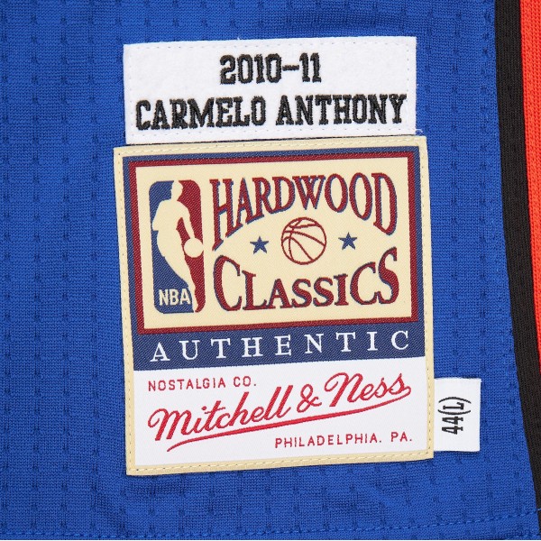 Джерси New York Knicks Carmelo Anthony Mitchell & Ness Blue 2010/11 Hardwood Classics Authentic