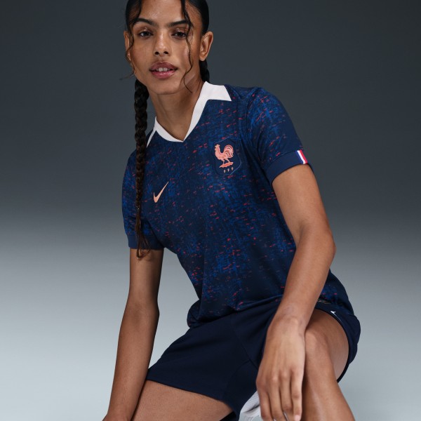 France WoNational Team Nike Wo2025/26 Home Replica Jersey - Blue