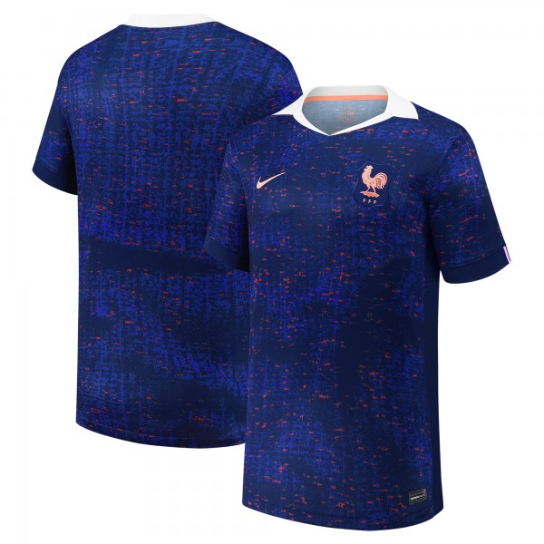 Подростковая France WoNational Team Nike 2025/26 Home Replica Jersey - Blue