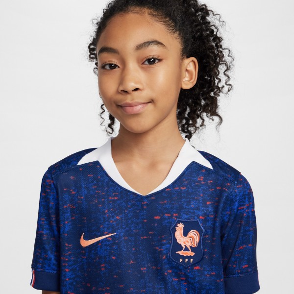 Подростковая France WoNational Team Nike 2025/26 Home Replica Jersey - Blue