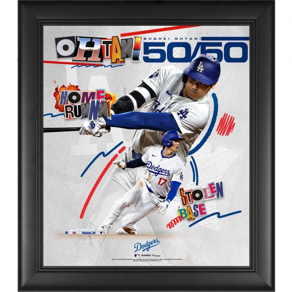 Los Angeles Dodgers Shohei Ohtani Fanatics Authentic 50/50 Club Framed 15 x 17 Collage