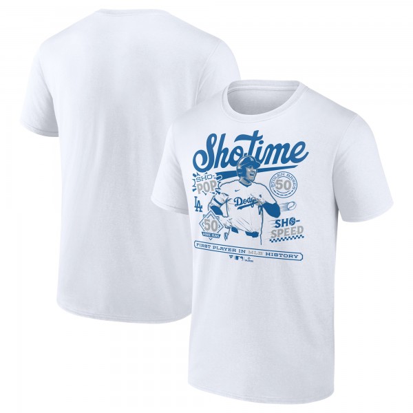 Los Angeles Dodgers Shohei Ohtani Fanatics White 50/50 Club Exclusive T-Shirt