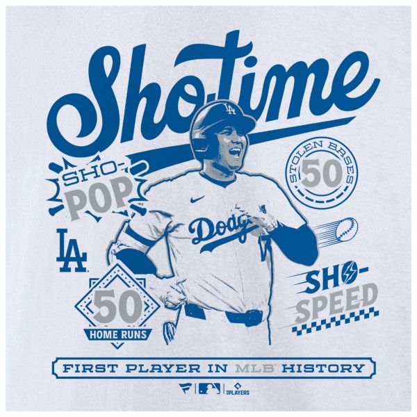 Los Angeles Dodgers Shohei Ohtani Fanatics White 50/50 Club Exclusive T-Shirt