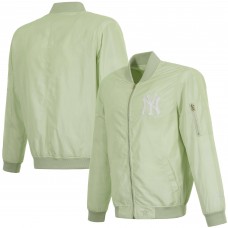New York Yankees JH Design Mint Nylon Bomber Full-Zip Jacket