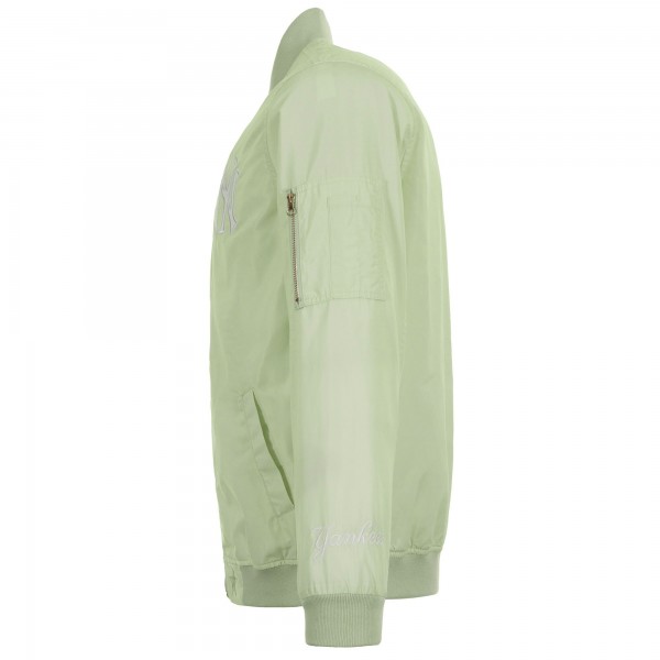 New York Yankees JH Design Mint Nylon Bomber Full-Zip Jacket