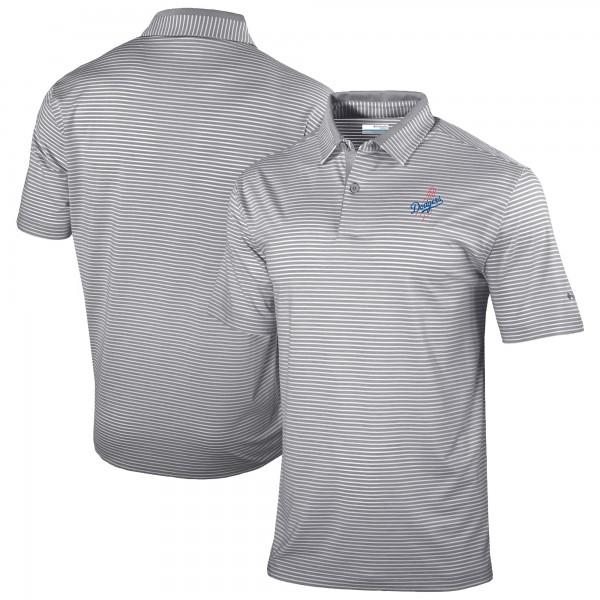 Los Angeles Dodgers Columbia Gray Omni-Wick Stroll Polo