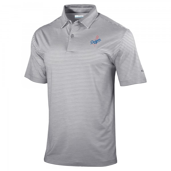 Los Angeles Dodgers Columbia Gray Omni-Wick Stroll Polo