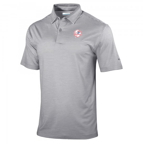 New York Yankees Columbia Gray Omni-Wick Stroll Polo