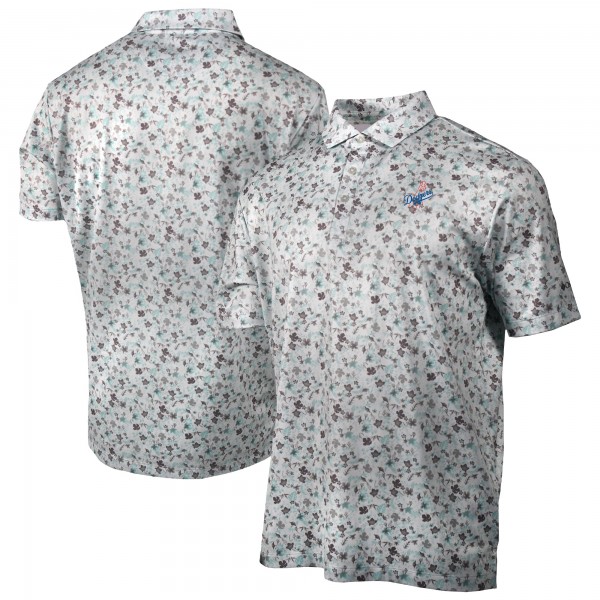 Los Angeles Dodgers Columbia Gray Omni-Wick Countryside Green Polo