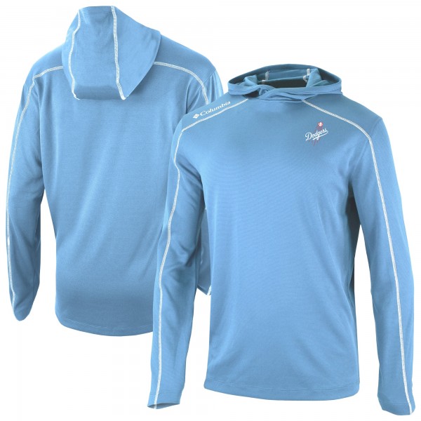 Los Angeles Dodgers Columbia Light Blue Omni-Wick Shotgun Pullover Hoodie