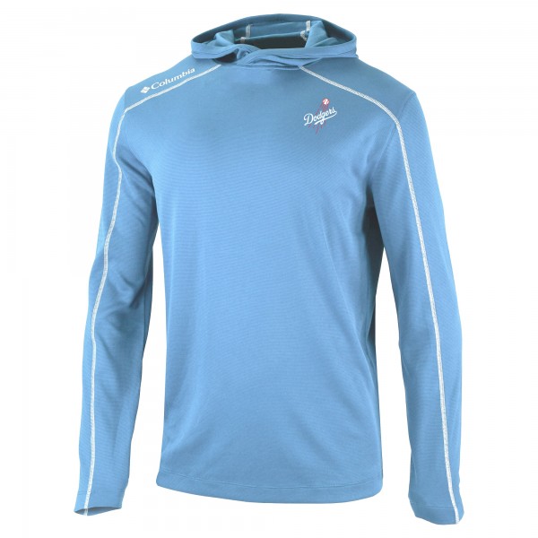 Los Angeles Dodgers Columbia Light Blue Omni-Wick Shotgun Pullover Hoodie