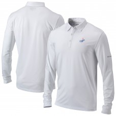 Los Angeles Dodgers Columbia White Omni-Wick Pin High Long Sleeve Polo
