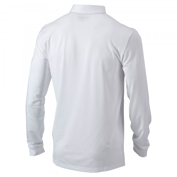 Los Angeles Dodgers Columbia White Omni-Wick Pin High Long Sleeve Polo