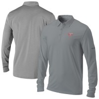 New York Yankees Columbia Gray Omni-Wick Pin High Long Sleeve Polo