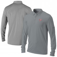 New York Yankees Columbia Gray Omni-Wick Pin High Long Sleeve Polo