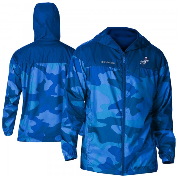 Los Angeles Dodgers Columbia Royal Camo Flash Challenger Full-Zip Windbreaker Jacket