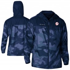 New York Yankees Columbia Navy Camo Flash Challenger Full-Zip Windbreaker Jacket
