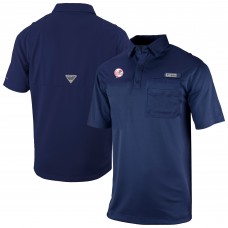 New York Yankees Columbia Navy Omni-Wick Flycaster Pocket Polo