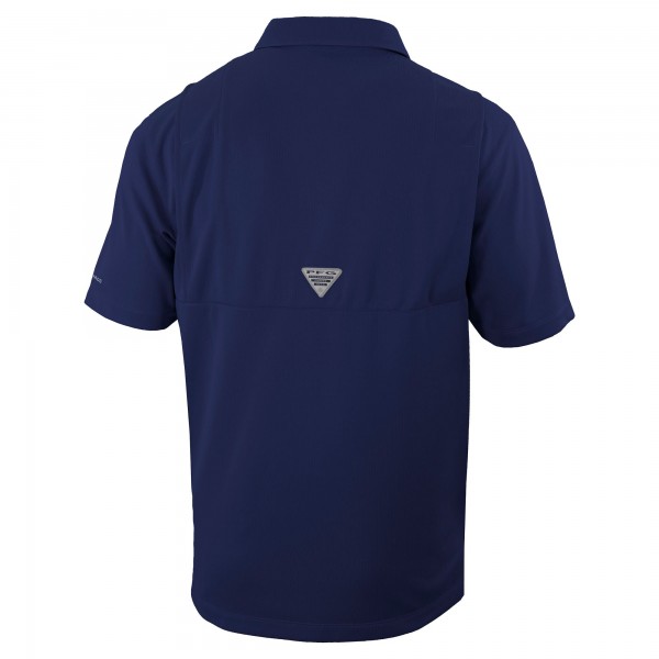 New York Yankees Columbia Navy Omni-Wick Flycaster Pocket Polo
