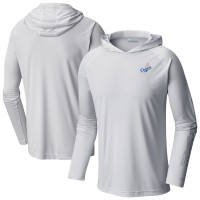 Los Angeles Dodgers Columbia White Omni-Wick Terminal Tackle Raglan Long Sleeve Hoodie T-Shirt