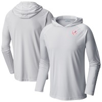 New York Yankees Columbia White Omni-Wick Terminal Tackle Raglan Long Sleeve Hoodie T-Shirt