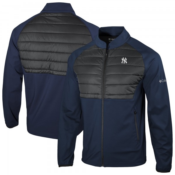 New York Yankees Columbia Navy Omni-Wick In The Element Full-Zip Jacket