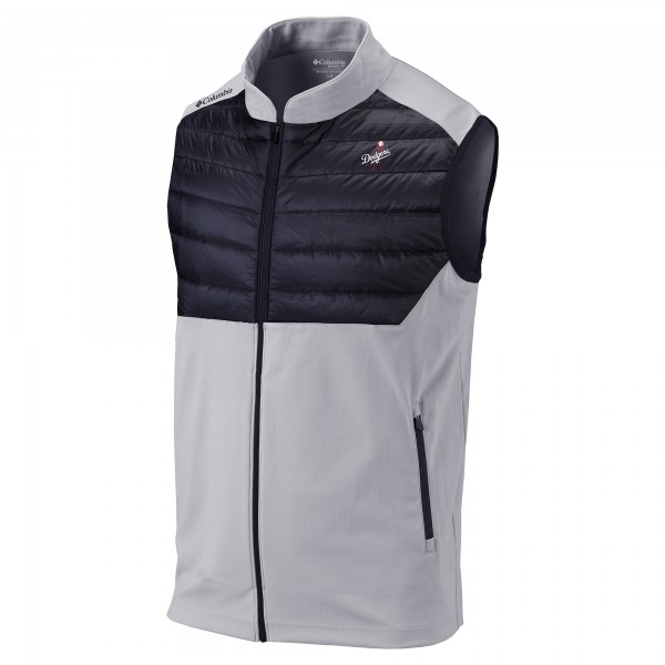 Los Angeles Dodgers Columbia Gray Omni-Wick In The Element Full-Zip Vest