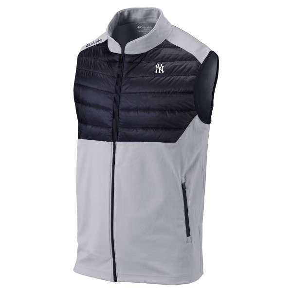 New York Yankees Columbia Gray Omni-Wick In The Element Full-Zip Vest