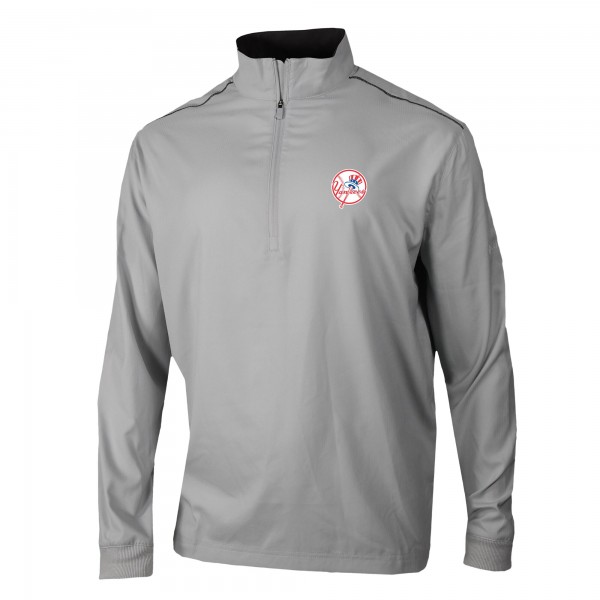 New York Yankees Columbia Gray Omni-Wick Bogeys Paradise Quarter-Zip Top
