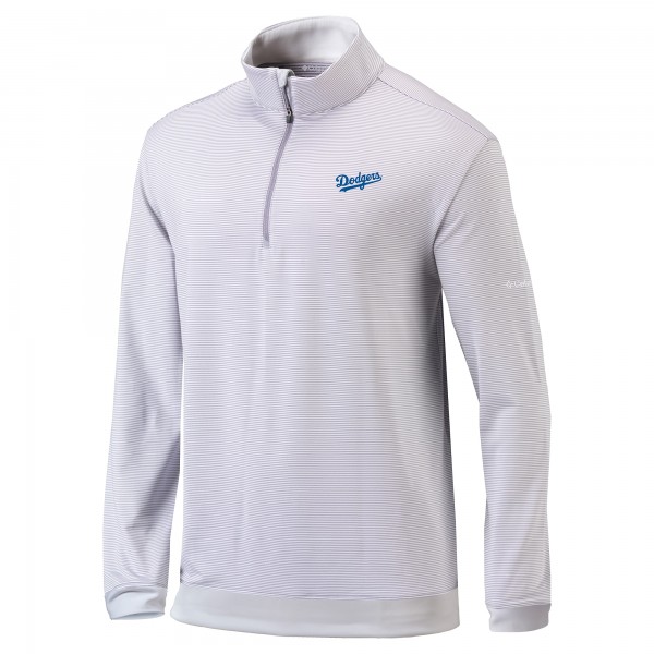 Los Angeles Dodgers Columbia Gray Omni-Wick Even Lie Quarter-Zip Pullover Top