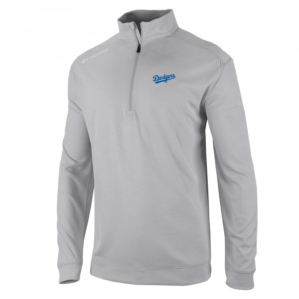 Los Angeles Dodgers Columbia Gray Oakland Downs Omni-Wick Quarter-Zip Top