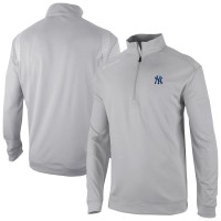 New York Yankees Columbia Gray Oakland Downs Omni-Wick Quarter-Zip Top